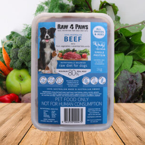 Raw 4 Paws Beef 1KG Tub