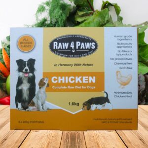 Raw 4 Paws Chicken 1.6KG (8 x 200gr Chubs)